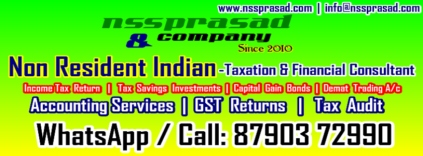 NRI Income Tax Return filing and Financial Consultant Services in Hyderabad, India. 